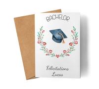 Kiddle-Design Carte de fin d'études personnalisée | Graduation Gift | Baccalauréat Licence Master | Cadeau de fin d'études Carte de fin d'études