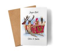 Kiddle-Design Carte de Noël Amies Personnalisée Joyeux Noël Carte de vœux Carte pliante Meilleure amie Carte cadeau comme cadeau de Noël Bon cadeau