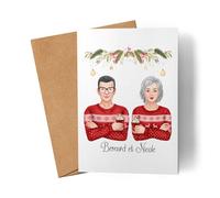 Kiddle-Design Carte de Noël Personnalisée Couple pour petit ami & petite amie Parents Mère & Père Noël Saint-Nicolas