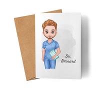 Kiddle-Design Carte de voeux infirmière personnalisée | Carte de voeux pour infirmier & personnel médical | Examen & études Félicitations Diplôme Cadeau de remerciement