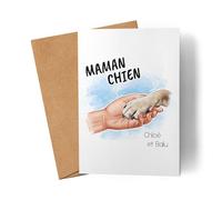 Kiddle-Design Carte de voeux personnalisée pour maman chien | Carte de voeux pour fière propriétaire de chien | Pour les amoureux des chiens Dog Mom