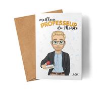 Kiddle-Design Carte d'enseignant personnalisée | Carte d'adieu et cadeau de remerciement parfaits | Pour les professeurs de classe et les diplômés de l'enseignement