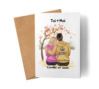 Kiddle-Design Carte personnalisée pour couple pour la Saint-Valentin | Cadeau pour partenaire, couple & couples | Créer soi-même individuellement Carte de Saint-Valentin Noël couple cadeau d'amour