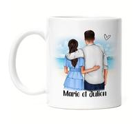 Kiddle-Design Couple Tasse Personnalisée Saint-Valentin Noms pour Elle Anniversaire Cadeau Couple Ami Mug Couple Individuel