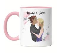 Kiddle-Design Couple Tasse Rose Personnalisée Cadeaux pour Partenaire & Partenaire Couples Ami Ami St Valentin Anniversaire Tasse Partenaire
