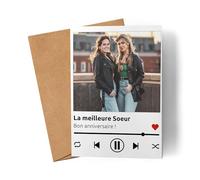 Kiddle-Design Couverture de chanson Carte photo Playlist Image musicale Cadeau personnalisé dans le design de couverture de musique Spotify Cadeaux photo Meilleure amie