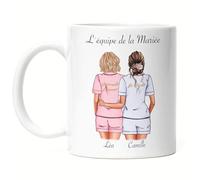 Kiddle-Design demoiselle d'honneur Tasse personnalisée Nom de la mariée & demoiselle d'honneur | Question & Cadeau de remerciement pour les amies demoiselles d'honneur & fête de la mariée