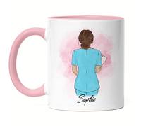 Kiddle-Design Infirmière Tasse Rose Personnalisée Médecin Infirmière Héroïne Collègue Amie avec Nom & Slogan Merci Merci