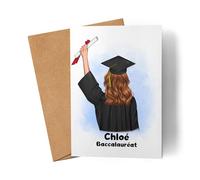 Kiddle-Design Licence Master Baccalauréat 2025 Carte de fin d'études Personnalisée Nom Docteur Dr Diplômée Femme Diplôme d'études secondaires Carte de Félicitations