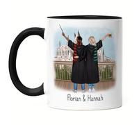 Kiddle-Design Meilleur ami Mug Noir Sorcière Magicien Personnalisé Couple Couple Cadeau Ami & Petite amie Meilleur ami Mug