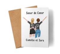 Kiddle-Design Meilleure amie carte carte d'anniversaire cadeau personnalisé Best Friends BFF sœur avec nom anniversaire Noël