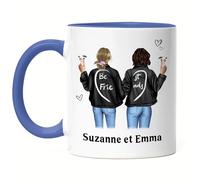 Kiddle-Design Meilleure amie Tasse Bleu Personnalisée Meilleure amie Cadeaux BFF Cadeau Meilleurs amis Tasse à personnaliser