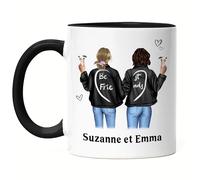Kiddle-Design Meilleure amie Tasse Noire Personnalisée Meilleure amie Cadeaux BFF Cadeau Meilleurs amis Tasse à personnaliser