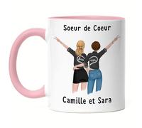 Kiddle-Design Meilleure amie tasse Rose mug amitié cadeau personnalisé Best Friends BFF sœur avec nom anniversaire Noël