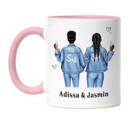 Kiddle-Design Meilleure amie Tasse Rose Personnalisée Meilleure amie Cadeaux BFF Cadeau Meilleurs amis Tasse à personnaliser