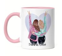 Kiddle-Design Meilleure amie Tasse Rose Personnalisée Nom Cadeau Anniversaire Cadeau Amitié
