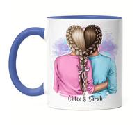 Kiddle-Design Meilleures amies Tasse Bleue personnalisée BFF Amis Sœurs Cadeau Amitié Mug Amitié à personnaliser soi-même