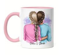 Kiddle-Design Meilleures amies Tasse Rose personnalisée BFF Amis Sœurs Cadeau Amitié Mug Amitié à personnaliser soi-même