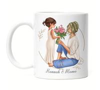 Kiddle-Design Mère Fille Tasse Personnalisée Maman Cadeau Fête des Mères Bonus Maman Belle-mère Maman Cadeau Tasse Fête des Mères