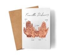 Kiddle-Design Mère Père Enfant Carte Personnalisée Cadeau Famille Bébé Naissance Fête des Pères Fête des Mères Cadeau Bébé Parents Photo de Famille 3 Enfants