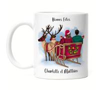 Kiddle-Design Mug de Noël Personnalisé Couple Idée de Mug Cadeau Petit Ami & Petite Amie Couple Personnalisé Noël Saint-Nicolas Mug d'Amour