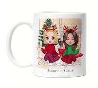 Kiddle-Design Mug de Noël Personnalisé Meilleures Amies à Personnaliser en Ligne - Cadeau pour les Copines