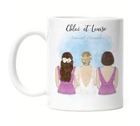 Kiddle-Design Mug demoiselle d'honneur personnalisé avec nom demoiselle d'honneur & mariée | Question & cadeau de remerciement pour les amies demoiselles d'honneurn Bridesmaid