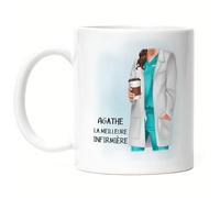 Kiddle-Design Mug Médecin Personnalisé avec Nom Cadeau Infirmière Médecins Médecine Diplômée