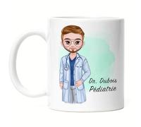 Kiddle-Design Mug Médecin personnalisé | Cadeau d'examen de médecine | Personnalisé avec nom pour futur médecin Cadeau de fin d'études Merci et adieu