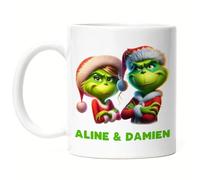 Kiddle-Design Mug Personnalisé Anti Noël Drôle Avec Nom - Saint-Nicolas Fun Idée Cadeau pour les Couples