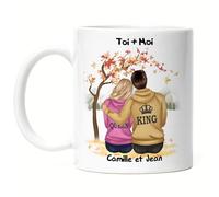 Kiddle-Design Mug personnalisé pour petit ami | Cadeau pour partenaire, couple & couples | Personnaliser soi-même Saint-Valentin Noël Couple Cadeau d'amour