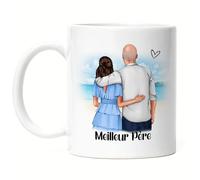 Kiddle-Design Père Fille Tasse Personnalisée Cadeau Fête des Pères Anniversaire Meilleur Papa Beau-père Bonus Papa Grand-père
