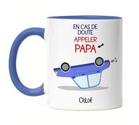 Kiddle-Design Permis de conduire réussi Mug Bleu Drôle Personnalisé Permis de conduire réussi Conducteur débutant 18ème anniversaire Proverbe