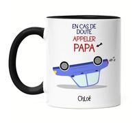 Kiddle-Design Permis de conduire réussi Mug Noire Drôle Personnalisé Permis de conduire réussi Conducteur débutant 18ème anniversaire Proverbe