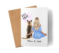 Kiddle-Design Propriétaire de chien Carte personnalisée Cadeau Maman de chien Amoureux de chien Propriétaire de chien Femme Dog Mom Ami de chien Animal domestique & maître Carte de voeux