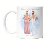 Kiddle-Design Tasse de demoiselle d'honneur personnalisée avec le nom de la mariée & demoiselle d'honneur | Question & Cadeau de remerciement pour les amies Merci fête de la mariée