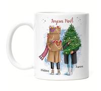 Kiddle-Design Tasse de Noël Personnalisée Tasse Bff Idée Cadeau Meilleure Amie Personnalisée Tasses d'Amitié Petite amie Noël Saint-Nicolas Soulmate