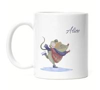 Kiddle-Design Tasse de Noël pour enfants personnalisée avec nom | Tasse pour enfants avec motif de souris Cadeau garçon fille pour Noël Tasse de Saint-Nicolas
