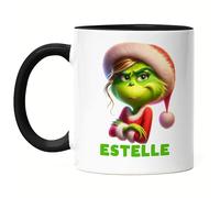 Kiddle-Design Tasse Noire personnalisée Anti Noël Tasse de Noël Drôle avec nom Noël Saint-Nicolas Fun Idée cadeau pour femmes