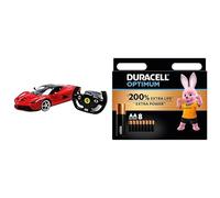 KIDDOO-Voituretélécommandée,50100,colorisaléatoire + Piles AA Duracell Optimum (lot de 8) - Piles Alcalines 1,5V - Jusqu’à 200% plus longtemps ou plus puissant - Alimentez vos appareils énergivores -