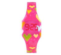Kiddus Digital LED Montre pour Filles, garçons, Ados. Batterie Japonaise de Longue durée remplaçable. Montre-Bracelet en Silicone. Facile à Lire et à Apprendre l’Heure. KI10204 Coeurs