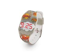 Kiddus Digital LED Montre pour Filles, garçons, Ados. Batterie Japonaise de Longue durée remplaçable. Montre-Bracelet en Silicone. Facile à Lire et à Apprendre l’Heure. KI10214 Comic