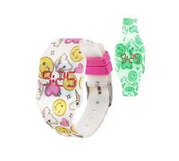 Kiddus Digital LED Montre pour Filles, garçons, Ados. Batterie Japonaise de Longue durée remplaçable. Montre-Bracelet en Silicone. Facile à Lire et à Apprendre l’Heure. KI10217 Licorne Fluor