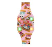 Kiddus Digital LED Montre pour Filles, garçons, Ados. Batterie Japonaise de Longue durée remplaçable. Montre-Bracelet en Silicone. Facile à Lire et à Apprendre l’Heure. KI10219B Clignotant