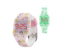 Kiddus Digital LED Montre pour Filles, garçons, Ados. Batterie Japonaise de Longue durée remplaçable. Montre-Bracelet en Silicone. Facile à Lire et à Apprendre l’Heure. KI10220B ARCENCIEL Fluor