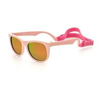 Kiddus Lunettes de soleil polarisées pour bébé garçon et fille dès la naissance - Filtre solaire UV400-100% protection UV - Collection Baby Trendsetters, Rose pastel Verre miroir rose, A partir de