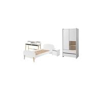 KIDDY Armoire + Lit simple + Chevet + Bureau