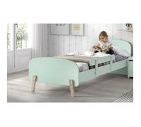 Vipack Kiddy Lit Simple En Bois Laqu Et Brut Et Sommier Vert + Barrire De Scurit Vert Vert