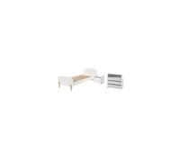 Pack - Lit Enfant, Chevet & Commode "Kiddy" Blanc