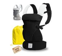 KIDDY KINGDOM Porte-bébé ergonomique pour nouveau-né dès la naissance - Porte-bébé multifonction 3 en 1 de 0 à 36 mois - Porte-bébé avec maille souple 3D - Coton - Sangle de transport pour bébé - Noir
